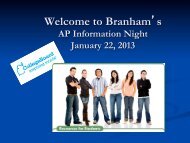 The AP Exam - Branham High School