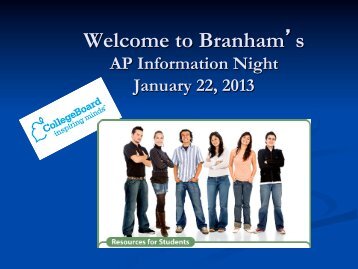 The AP Exam - Branham High School