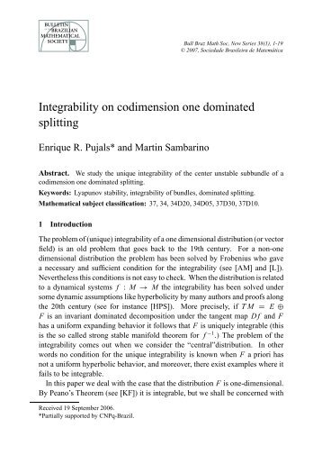 Integrability on codimension one dominated splitting