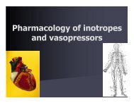 Pharmacology of inotropes and vasopressors - KSS Deanery