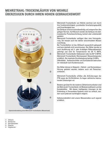 WASSERZÄHLER Mehrstrahl-Trockenläufer - Wehrle