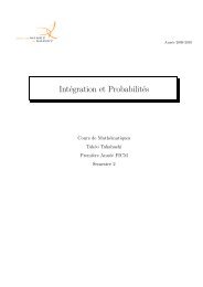 IntÃ©gration et ProbabilitÃ©s