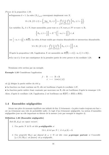 IntÃ©gration et ProbabilitÃ©s