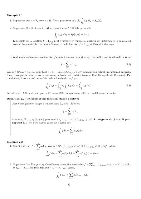 IntÃ©gration et ProbabilitÃ©s