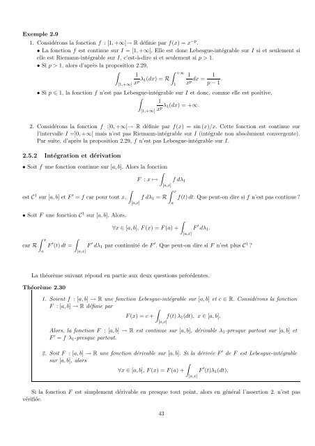 IntÃ©gration et ProbabilitÃ©s