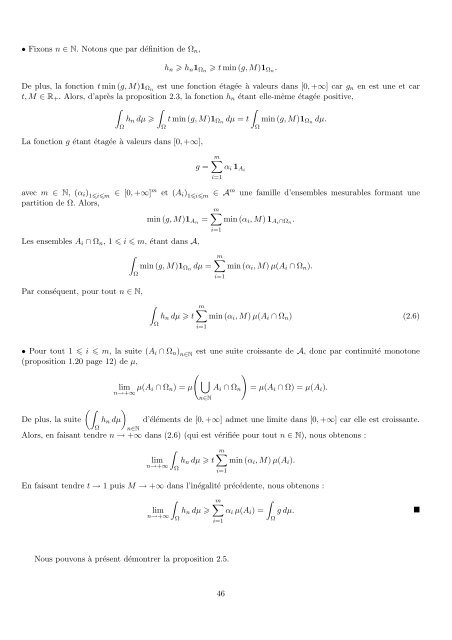 IntÃ©gration et ProbabilitÃ©s