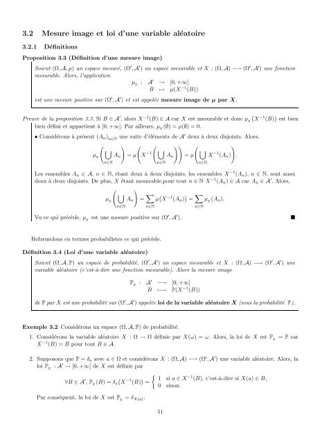 IntÃ©gration et ProbabilitÃ©s