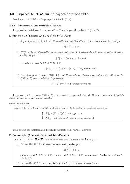 IntÃ©gration et ProbabilitÃ©s