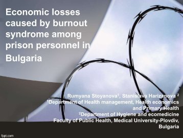 Rumyana Stoyanova Economic losses caused by burnout ... - IJHE