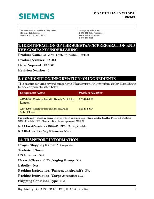 ADVIA Centaur Insulin, 100 Test