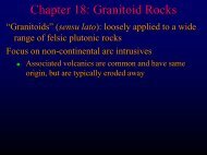 Chapter 18: Granitoid Rocks - Faculty web pages