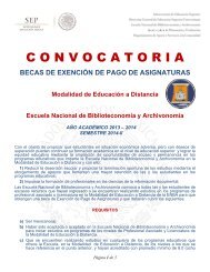 convocatoria - Escuela Nacional de Biblioteconomía y Archivonomía