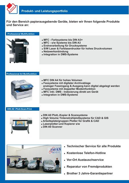 (Kopierer, Drucker, Fax) Sie Dokumente ... - Thies Bürotechnik