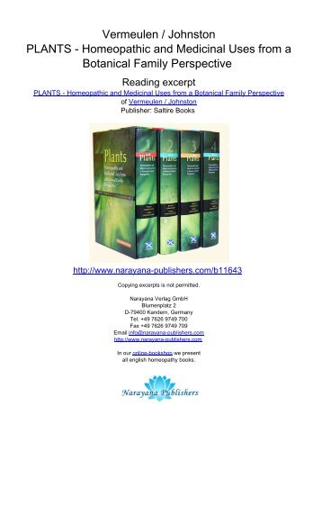 alphabetical index of plant families and groups - Homeopathy books ...