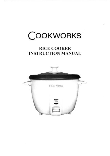 Rice Cooker: Recipe Booklet Manual, PDF