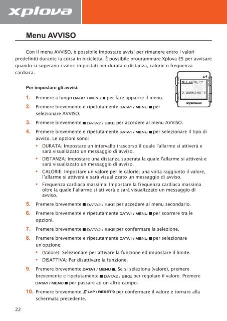 Manuale d'uso - Xplova