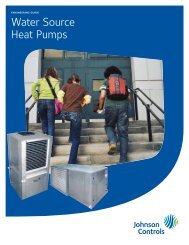 Water source heat pumps - Johnson Controls Inc.