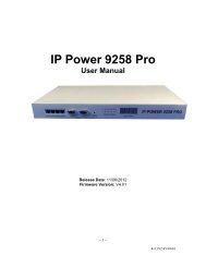 Aviosys IP Power Switch 9258-PRO Manual - Openxtra