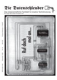 Ruf doch mal an... - Die Datenschleuder - CCC