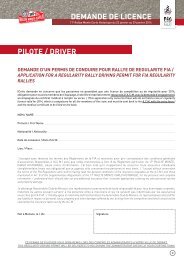pilote / driver demande de licence - Automobile Club de Monaco