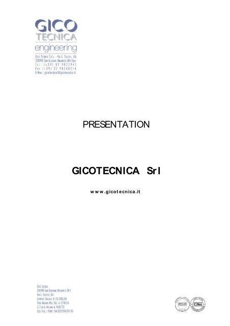 GICOTECNICA S.p.A. - Gicotecnica Srl