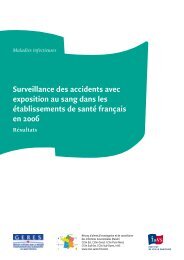 Surveillance des accidents avec exposition au sang dans les ... - InVS