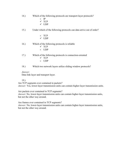 Sample Test #2 from previous year