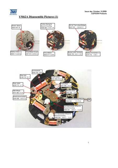 YM62A Disassemble Pictures (1) - AWCI