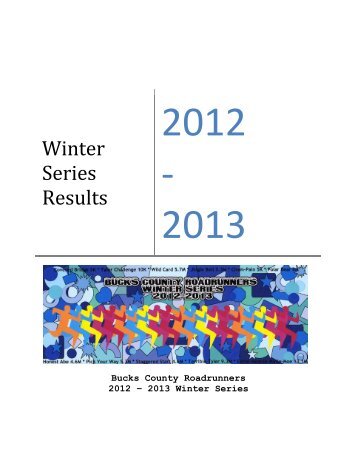 2012-2013 Final Results Booklet - Bucks County Road Runners