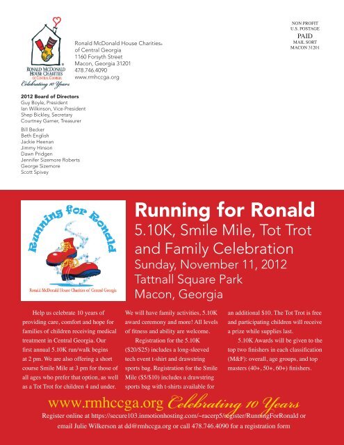 24, 2013 Race Day - Ronald McDonald House Charities of Central ...