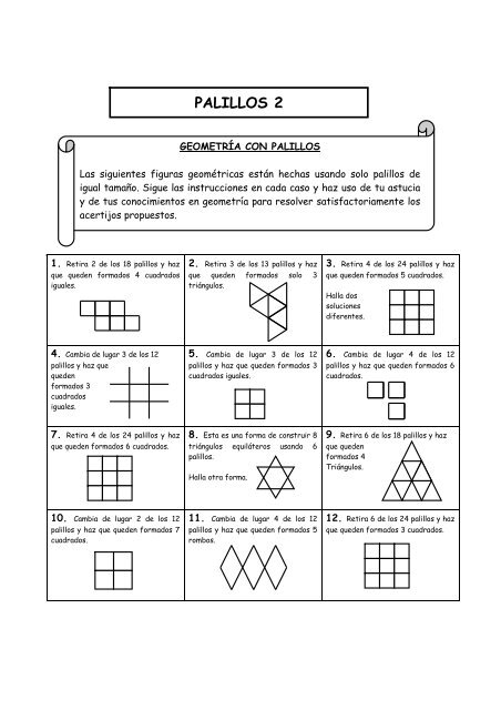 geometrÃ­a con palillos - CREENA