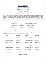 HEALTH CLUB - John Burroughs School