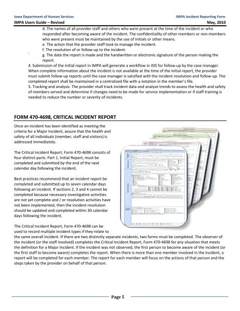 Critical Incident Report User Guide Form 470-4698 - Iowa Medicaid ...