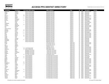 PPO Provider Lists (By State) - Dominion Dental Services, Inc.