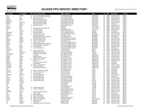 PPO Provider Lists (By State) - Dominion Dental Services, Inc.