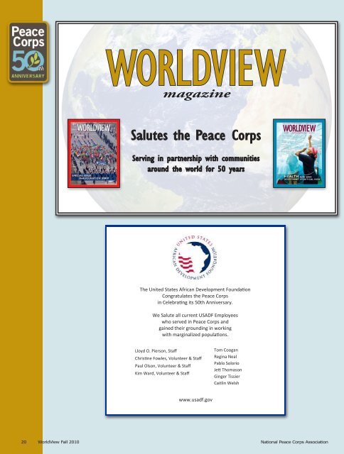 Fall 2010 - National Peace Corps Association