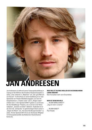 <b>JAN ANDREESEN</b> - Badisches Staatstheater - Karlsruhe - jan-andreesen-badisches-staatstheater-karlsruhe