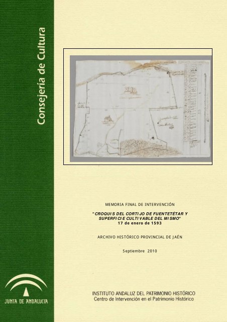 MEMORIA FINAL DE INTERVENCIÓN “CROQUIS DEL CORTIJO ...