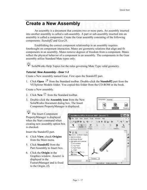 978-1-58503-410-9 -- The Fundamentals of SolidWorks 2007