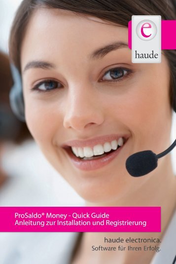 haude electronica. Prosaldo® Money - Quick Guide Anleitung zur ...