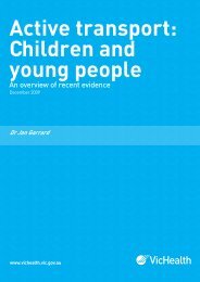 Active transport: children and young people: an overview - VicHealth