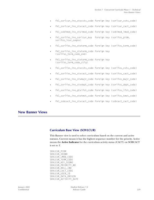 SCT Banner Student / Release Guide / 7.0