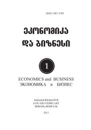 ekonomika da biznesi - Tbilisi State University