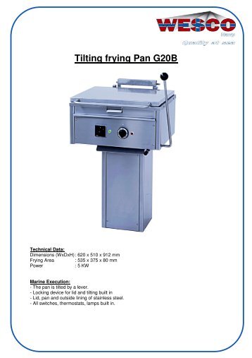 Tilting frying Pan G20B - WESCO-Navy