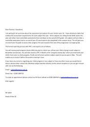 Dear Parents / Guardians, I am writing to let you ... - Lampton School