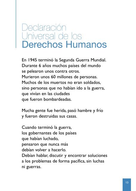 Declaración Universal de los Derechos Humanos - Fácil Lectura