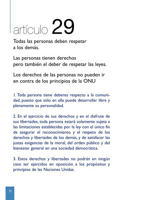 Declaración Universal de los Derechos Humanos - Fácil Lectura