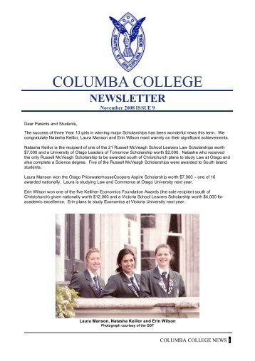 Issue 9 - November 2008 (pdf o.9 MB - Columba College