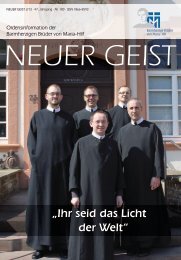 Neuer Geist 2/2013 - Barmherzige BrÃ¼der von Maria-Hilf