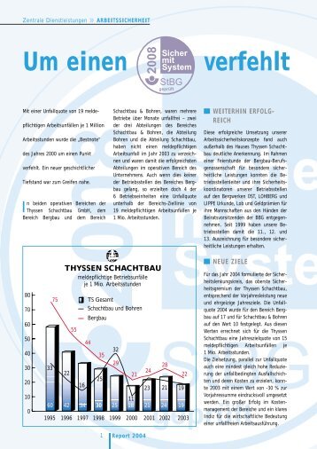 Um einen verfehlt - Thyssen Schachtbau GmbH